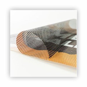 Adesivo Perfurado Para Vidro Vernil Perfurado 120g  4x0 - Colorido De Frente Sem Enobrecimento Corte Refile 