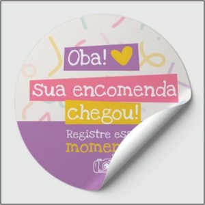 Adesivo Redondo Adesivo vinil 70x70 4x0 - Colorido De Frente Sem Enobrecimento Recorte Máquina 