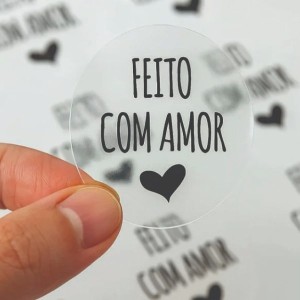 Adesivo Transparente Redondo  100x100 4x0 Colorido Na Frente  CORTE MÁQUINA 