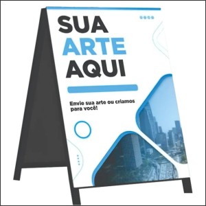 CAVALETE DE MADEIRA Conforme Seleção Sob Medida 4x0 - Colorido Frente   