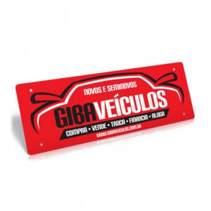 COBRE PLACA DE CARRO - PS 2MM  - ADESIVO BRILHO - 41X14CM COLORIDO FRENTE -  CORDÃO ELÁSTICO - 