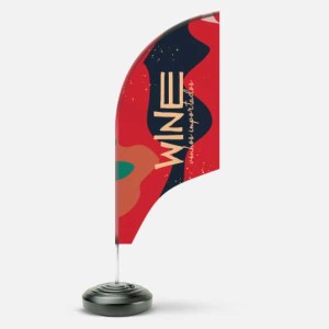 Wind Banner Kit Completo Tecido Poliéster 98g - Modelo vela - 4x4 - Colorido Frente e Verso Impressão Ultra HD Sublimática - Dupla-Face Costurado - Base Plástica - Haste Desmontável Curva - Prazo de Entrega: 10 Dias